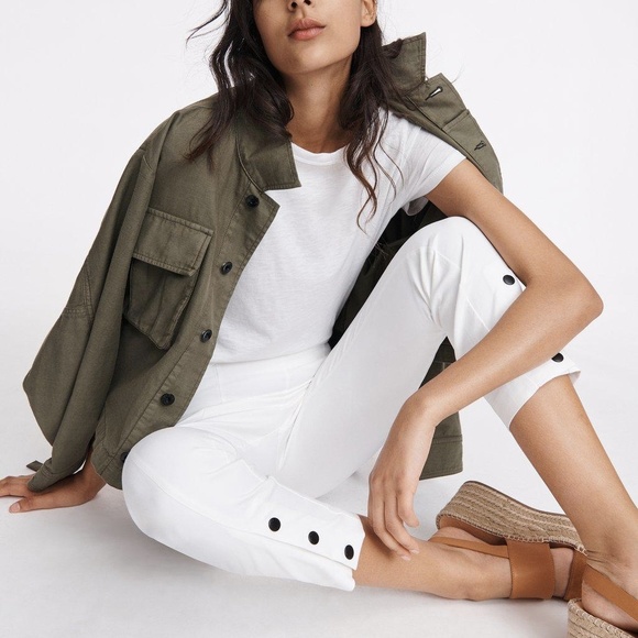rag & bone Simone Snap Front Pant Slim Cropped - Picture 2 of 4